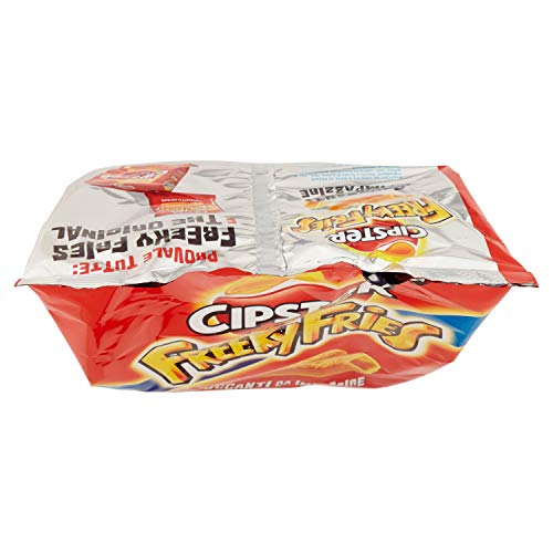 Cipster Freeky Fries, Chips di Patate, Forma Unica e Croccanti da Impazzire, 125g (multipack 5 bustine da 25g)