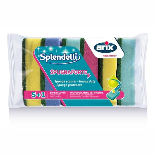 14 x ARIX Spugne Colorate 5 Pezzi