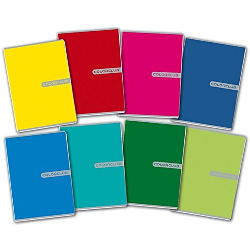 Blasetti ColorClub, 10 maxi quaderni, formato A4, tinta unita, 5 mm