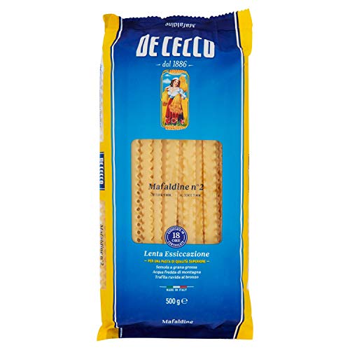 De Cecco - Mafaldine n 2, Pasta di Semola di Grano Duro - 500 g - [confezione da 12]