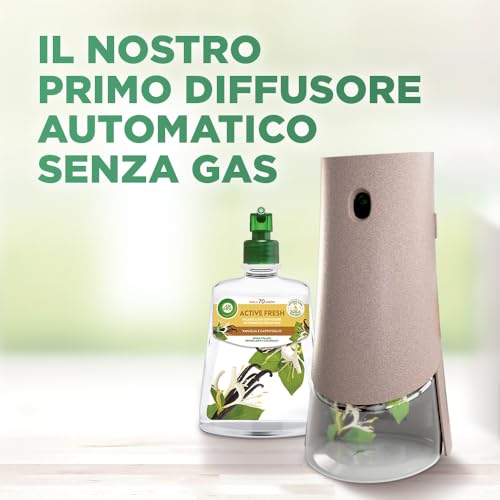 Airwick Active Fresh Deodorante per Ambienti, Ricarica per Diffusore Spray Automatico senza Gas alla fragranza Vaniglia e Caprifoglio, 228 ml (Confezione da 1)