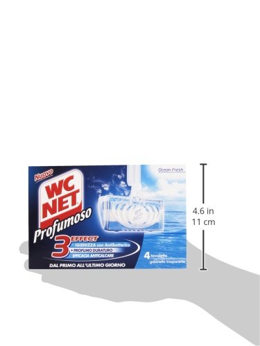 Wc Net 3Effect Detergente per Wc, Ocean Fresh - 4 Tavolette da 34 g, Totale: 136 g