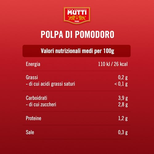 MUTTI - Polpa di Pomodro, 400g, Confezione da 6 unità