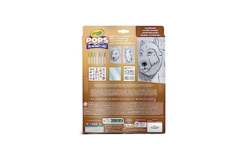 CRAYOLA POPS - Set Attività 3D per Colorare e Creare Disegni in 3D, Attività Creativa e Regalo per Bambini da 6 Anni, Vari Soggetti