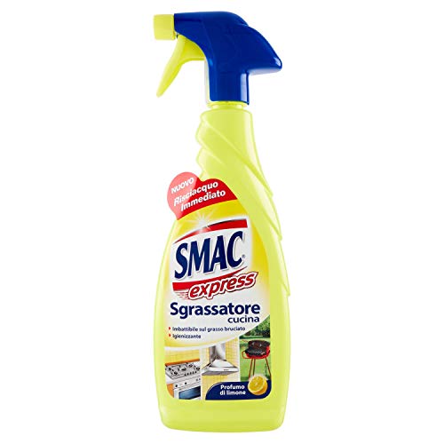 Smac Express - Sgrassatore Cucina, Con Antibatterico, Profumo Di Limone - 3 pezzi da 650 ml [1950 ml]