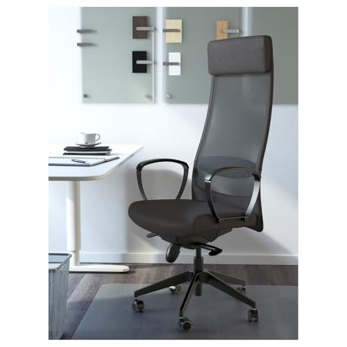 IKEA MARKUS Sedia da ufficio, regola l'altezza e l'angolazione di questa sedia in modo che la tua giornata lavorativa si senta a proprio agio [Vissle grigio scuro]