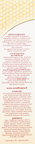 Cera di Cupra Ricetta di Bellezza, Rosa per Pelli Secche, Nutriente e Protettiva con Cera Vergine d'Api, Effetto Anti-Età - 75 ml