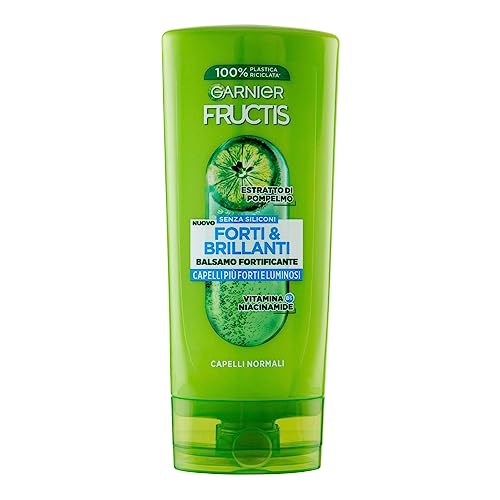 Garnier Fructis Balsamo Fortificante, Per Capelli Normali, Per Capelli Forti e Luminosi, Con Estratto di Pompelmo e Vitamina B6, Forti & Brillanti, 200 ml