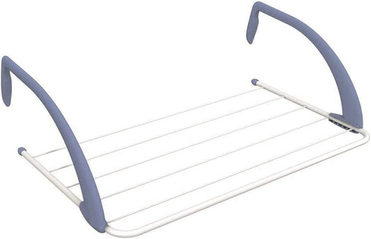 CG94 Stendibiancheria da Termosifone Balcone Bagno, Salvaspazio. Griglia in acciaio verniciato e braccia in resina estremamente robuste con agganci regolabili. Dimensioni cm. 52x34,5xh.18.