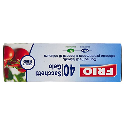 Frio - Sacchetti Gelo, Con Etichetta Prestampata e Laccetti di Chiusura, formato Medio - 24 confezioni da 40 Sacchetti [960 Sacchetti]