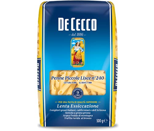 De Cecco - Penne Piccole Lisce, Pasta Di Semola Di Grano Duro - 500 G - [confezione da 12]