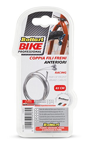 Bottari 96064, Coppia Fili Freni Anteriori per Biciclette Unisex-Adulto, Argento