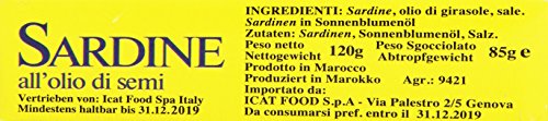 Ocean - Sardine, All'Olio Di Semi - 10 pezzi da 120 g [1200 g]