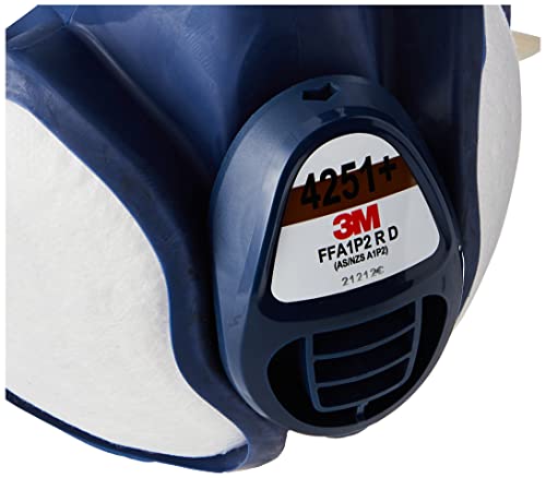 3M Respiratore con Semimaschera Senza Manutenzione 4251, per Vapori Organici e Polveri FFA1P2 R D, Certificato EN Sicurezza