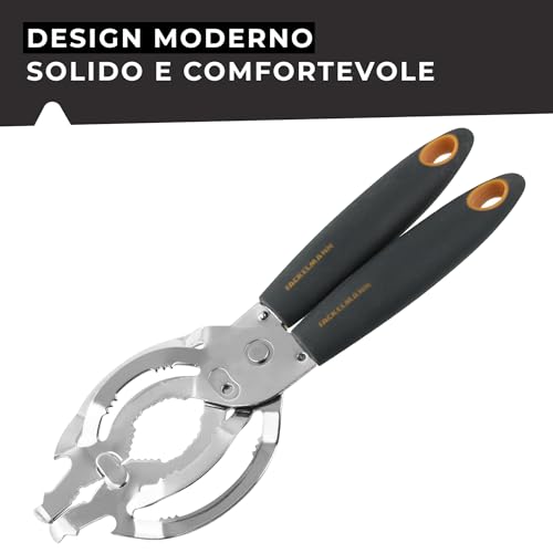 Fackelmann Scavino per Frutta in Acciaio Inox, Grigio, 18,5 x 18,5 x 3 cm