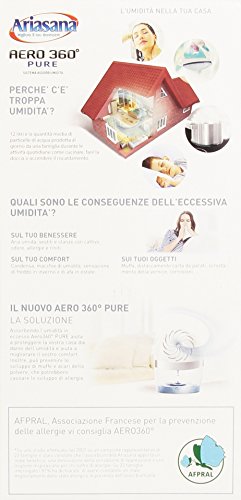 Ariasana - Aero 360˚ Pure, Sistema Assorbiumidità, Kit Aerodinamico + Tab con Circolazione dell'Aria a 360˚ , 1 Confezione