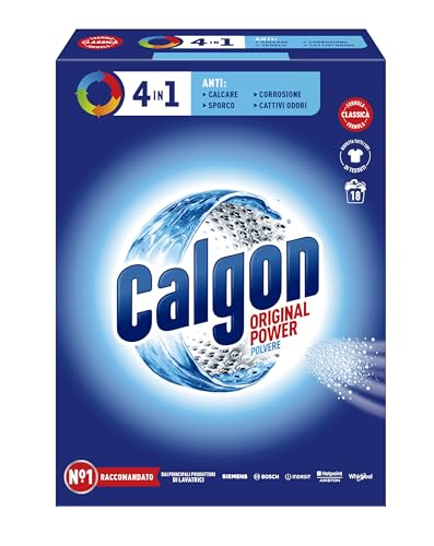 Calgon Power Polvere Anticalcare Lavatrice 4 in 1, 14 Confezioni da 900g di Anticalcare per Lavatrici, Additivo Lavatrice per una Protezione da Calcare, Sporco e Cattivi Odori