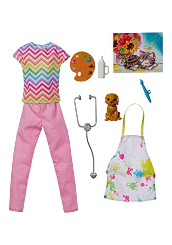 Barbie Carriere con Abiti A Sorpresa, Bambola Bionda con 2 Vestiti e Accessori da scoprire, per Bambini 3+ Anni, GFX84
