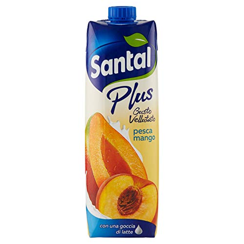 Santal - Plus, Bevanda Analcolica, Pesca e Mango - 12 pezzi da 1 l [12 l]