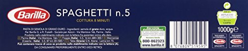 Barilla - Spaghetti n.5, Cottura 8 Minuti - 1000 g