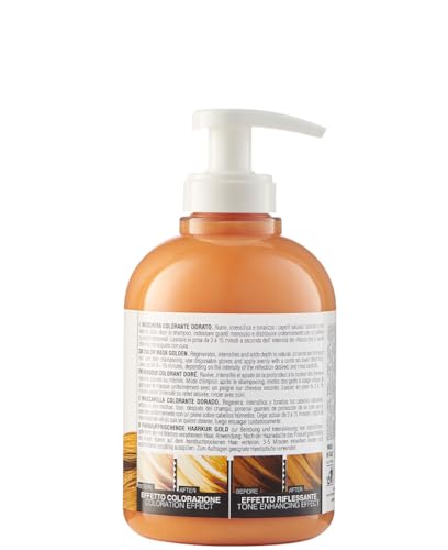 Alama Professional S.O.S Color&Go Maschera Colore Dorato, Nutriente, Ravvivante, Riflessante e Tonalizzante per Capelli Naturali, Colorati e Con Mèches