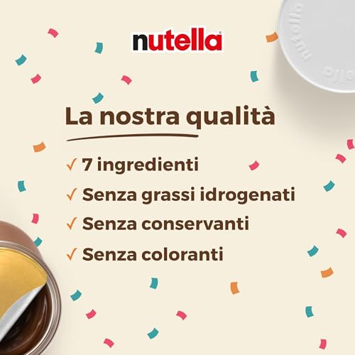 Nutella - Crema Spalmabile alle Nocciole e Cacao, Senza Glutine, Conservanti e Grassi Idrogenati, Formato Scorta per Eventi e Bomboniere, Ideale a Colazione, 64 Vasetti da 25 gr