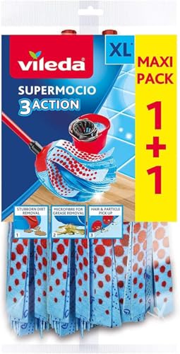 Vileda Supermocio 3 Action Mop - Confezione doppia, 2 pezzi