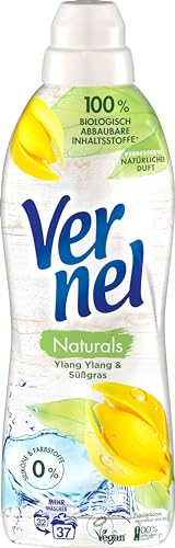 Vernel Naturals Ammorbidente, ylang ylang e erba dolce, 32 lavaggi, 100% vegano, 99% ingredienti naturali, senza siliconi e coloranti
