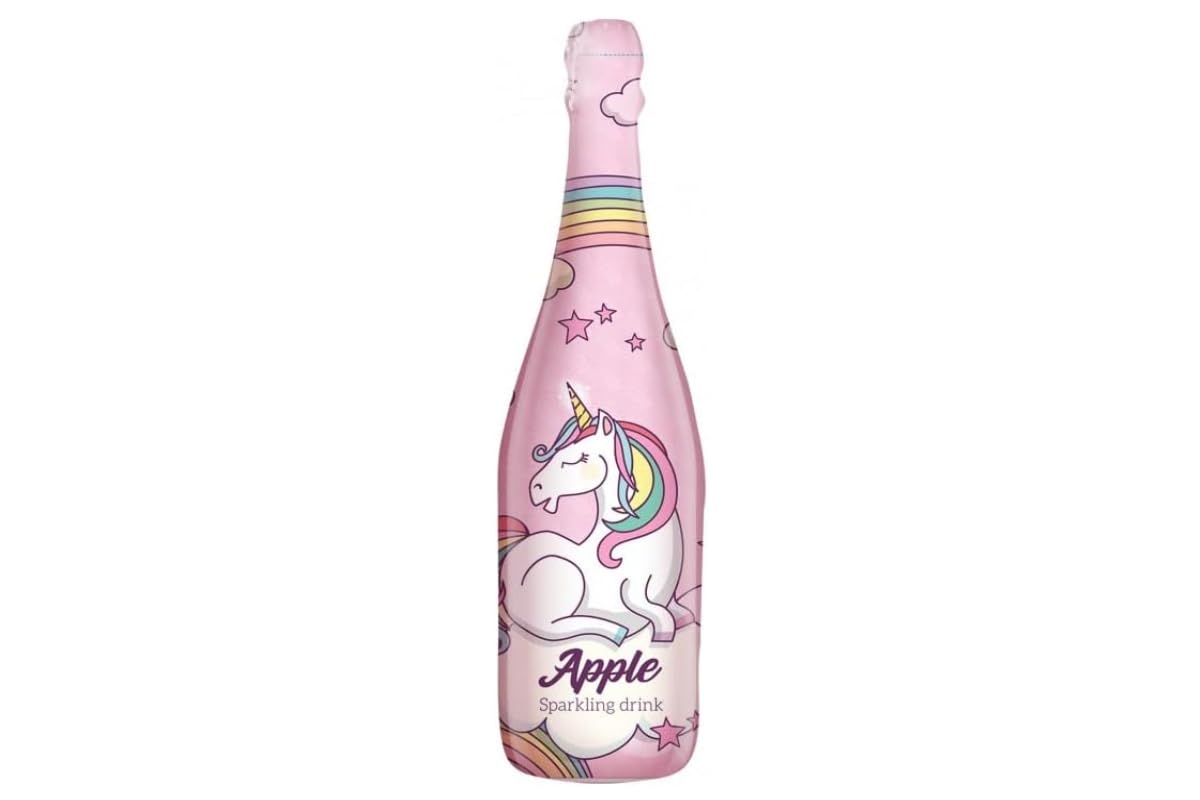 Confezione in scatola Global Dream | Bevanda Frizzante alla Mela, Bottiglia Unicorno Rosa, Edizione Speciale, 750ml