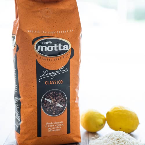 CAFFE' MOTTA Caffe in Grani, Chicchi di Caffè Qualità Lounge Bar Espresso Classico Miscela Arabica e Robusta, Made in Italy