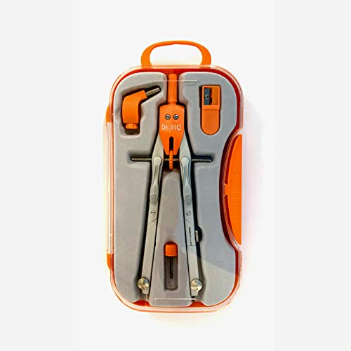 Memotak da Vinci Balaustrone - Compasso 4 Pezzi con Regolazione a Frizione con Tubo portamine S08004D