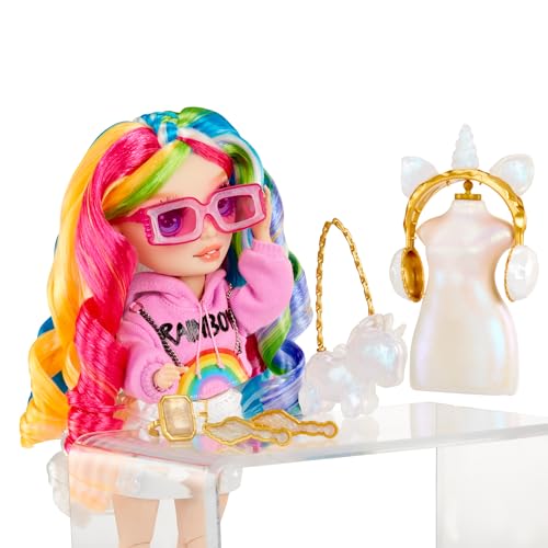 Rainbow High Creative Crystals Bella - Bambola Fashion Rosa da 28 cm con Kit per Accessori di Cristallo, Anello per Te, Fai da Te, Gioco in Resina, Regalo per Bambini età 8+, Non COMMESTIBILE
