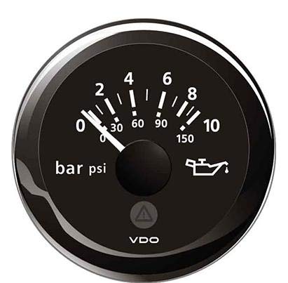 VDO INDICATORE PRESSIONE OLIO 0-10 bar 150 psi Nero