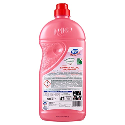 Rio - Casamia, Detergente con Sapone e Alcool per Pavimenti e Tutte le Superfici , 1.25 l - [confezione da 9]