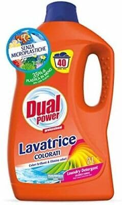 6 PZ DUAL POWER LAVATRICE 40 LAVAGGI 2LT COLORATI [12 LITRI]