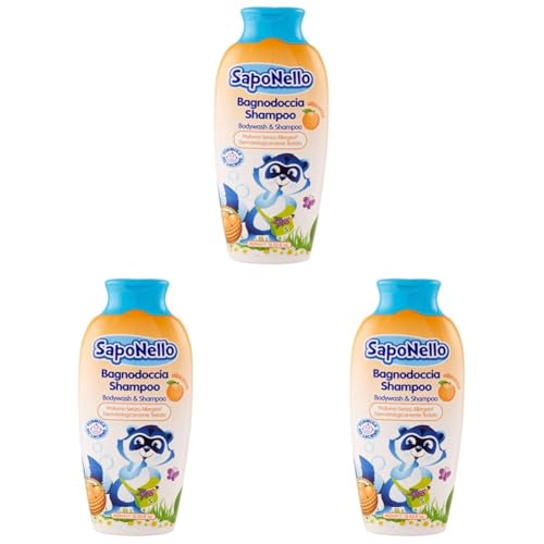 SapoNello - Bagnodoccia Shampoo, Formula No Lacrime, Pelle Idratata - 400 ml