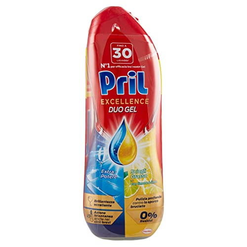Pril Excellence Duo Gel Detersivo lavastoviglie Gel con Limone