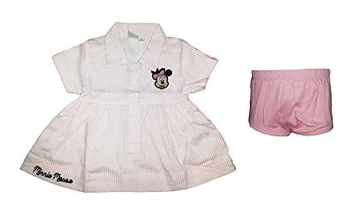 Disney Abitino neonata Mezza Manica a Camicia con Mutandina Minnie topolina Art. WD101187