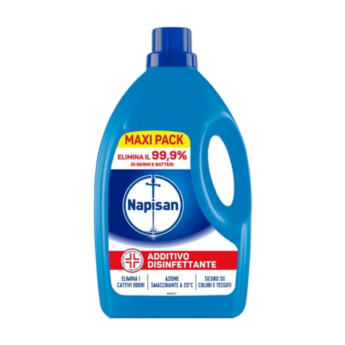 Napisan Additivo Disinfettante Lavatrice Freschezza di Lavanda, Confezione da 1 Litro di Additivo Liquido per Lavatrice, Contro i Batteri e i Cattivi Odori