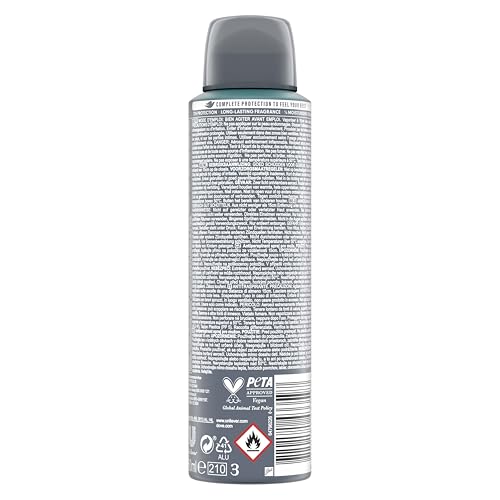 Dove Deodorante Dove Men + Care Clean Comfort Spray Advanced Care, Deodorante Uomo, con 1/4 Crema Idratante, Formula Idratante e Delicata sulla Pelle, Protezione Fino a 72 Ore, 6 Pezzi da 150 ml