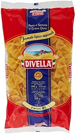 DIVELLA PASTA DI SEMOLA DI GRANO DURO FARFALLE 85 GR 500 X 24