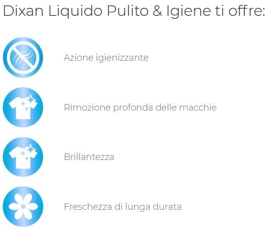 Dixan Liquido Pulito & Igiene,Detersivo lavatrice in formato da 27 lavaggi