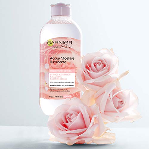 Garnier Acqua di Rose Micellare per Pelli Spente e Sensibili, 400 ml, 1 Unità, Confezione da 1
