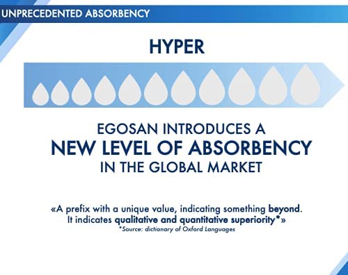 Egosan Slip per pannolini per incontinenza per adulti, protezione X-Dry per la massima assorbenza, con linguette regolabili, usa e getta, per uomini e donne