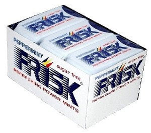 FRISK PEPPERMINT NEW BOX 12 CONFEZIONI Sugar Free
