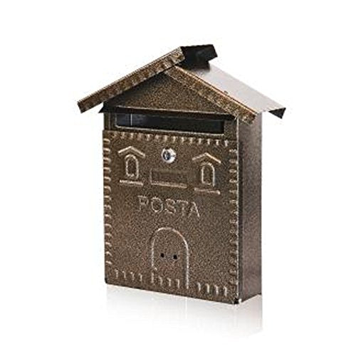 Vigor-Blinky 27342-20 Cassetta per Lettere in Ferro, Forma Casetta, 28x9x35, Antracite