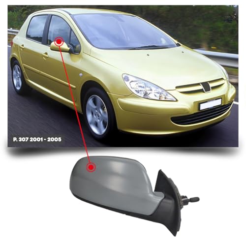 CG94 - Specchietto Retrovisore Elettrico Termico per Auto P. 307 - Calotta da Verniciare - Monta anche su CC - Con Sonda