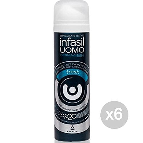 Set 6 INFASIL Deodorante Spray Uomo Fresh Ml 150 Cura E Igiene Del Corpo