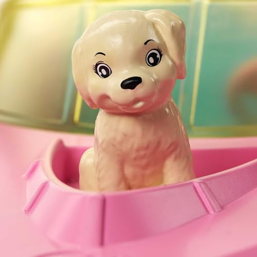 Barbie Boat with Puppy and Accessories - Floating in the Water - Gift for Children from 3 to 7 Years