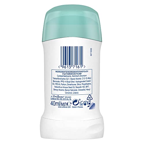 Dove, Deodorante Go Fresh Pera e Aloe Vera Stick, Deodorante Antitraspirante in Stick, con 1/4 Crema Idratante, Protezione Fino a 48 Ore, con Olio Nutriente, Deodorante Uomo e Donna, 6 Pezzi da 40 ml